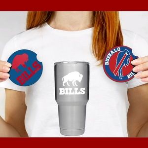 Buffalo Bills  car coasters &  Decal set